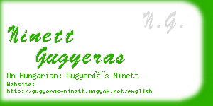 ninett gugyeras business card